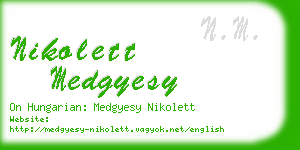 nikolett medgyesy business card